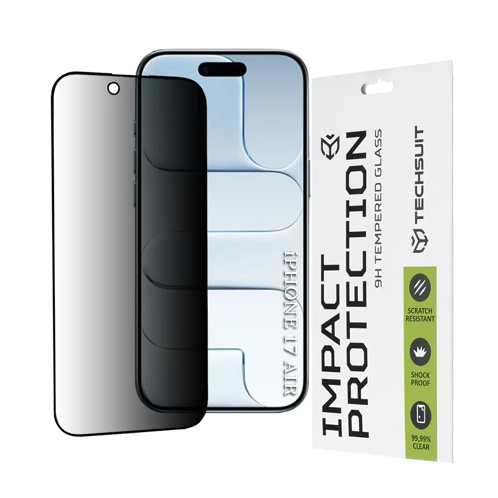 Ochranné sklo Techsuit 111D Privacy Full Glue pro iPhone 17 Air černé