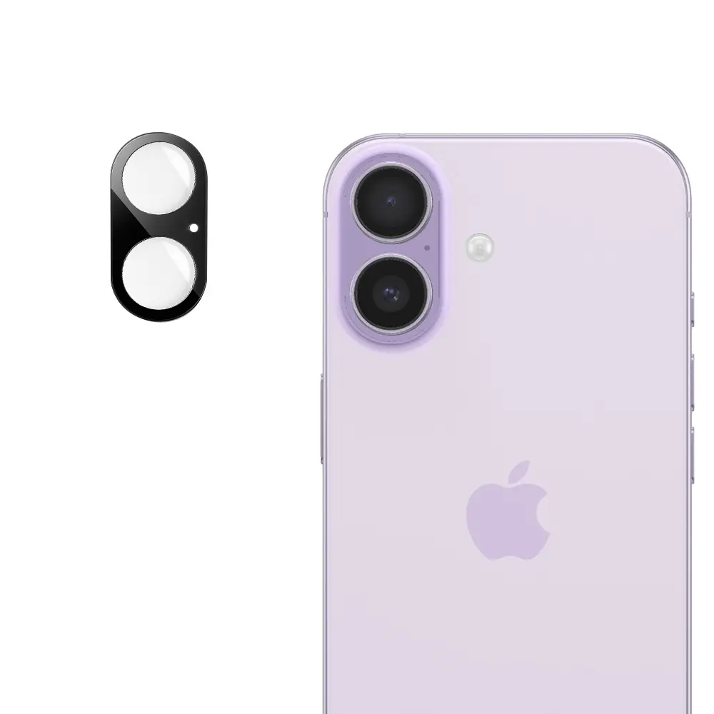 Techsuit sklíčko pro čočku fotoaparátu, iPhone 17, černé