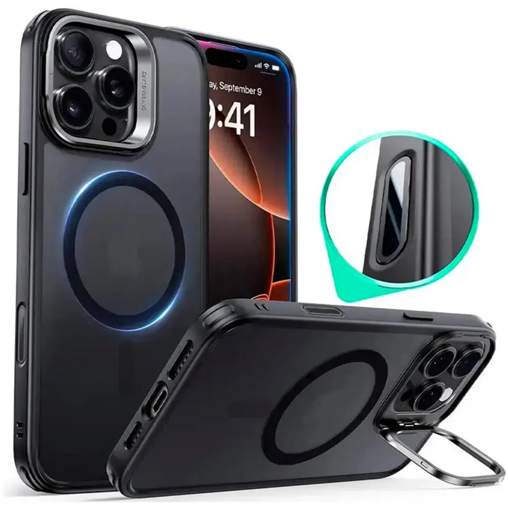 ESR Classic Hybrid HaloLock Kickstand pro iPhone 16 Pro Max v matné černé