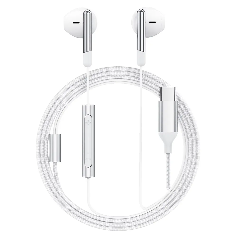 Acefast Wired Earphones L3 Type-C s mikrofonem 1.2m bílé