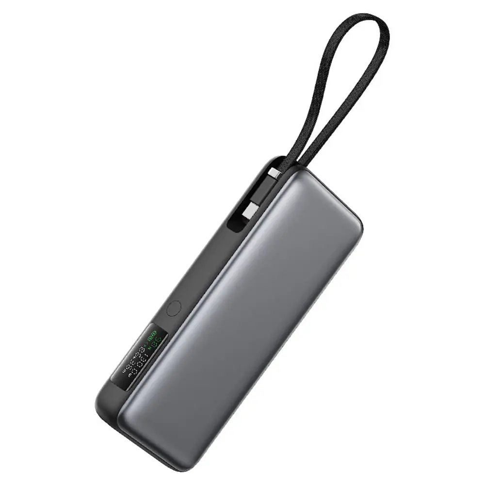 Acefast Power Bank M22-20000 s kabelem Type-C 20000mAh 74Wh PD130W LED displej černá
