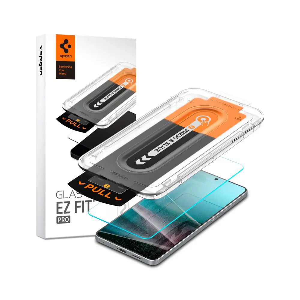 Spigen – Glas.tR EZ-FIT Pro tvrzené sklo pro Samsung Galaxy S25 Edge – průhledné