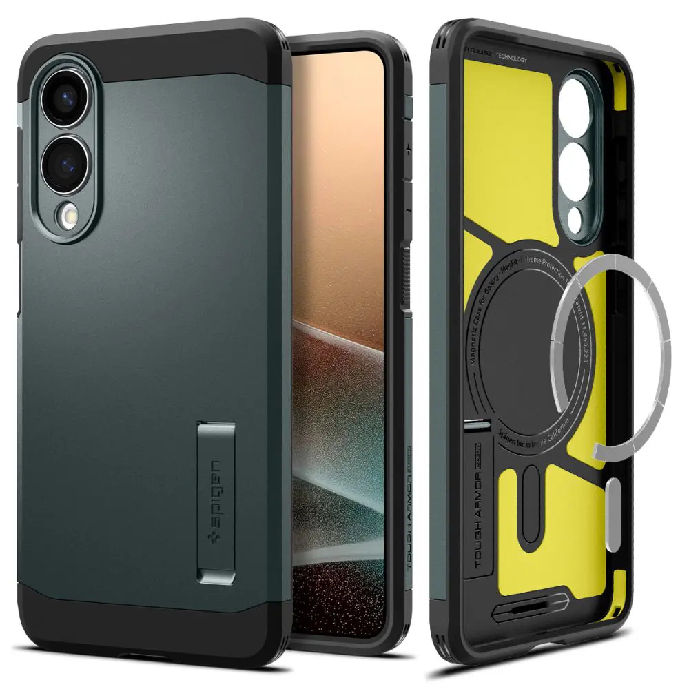 Spigen Tough Armor MagSafe Samsung Galaxy S25 Edge Zelená propast