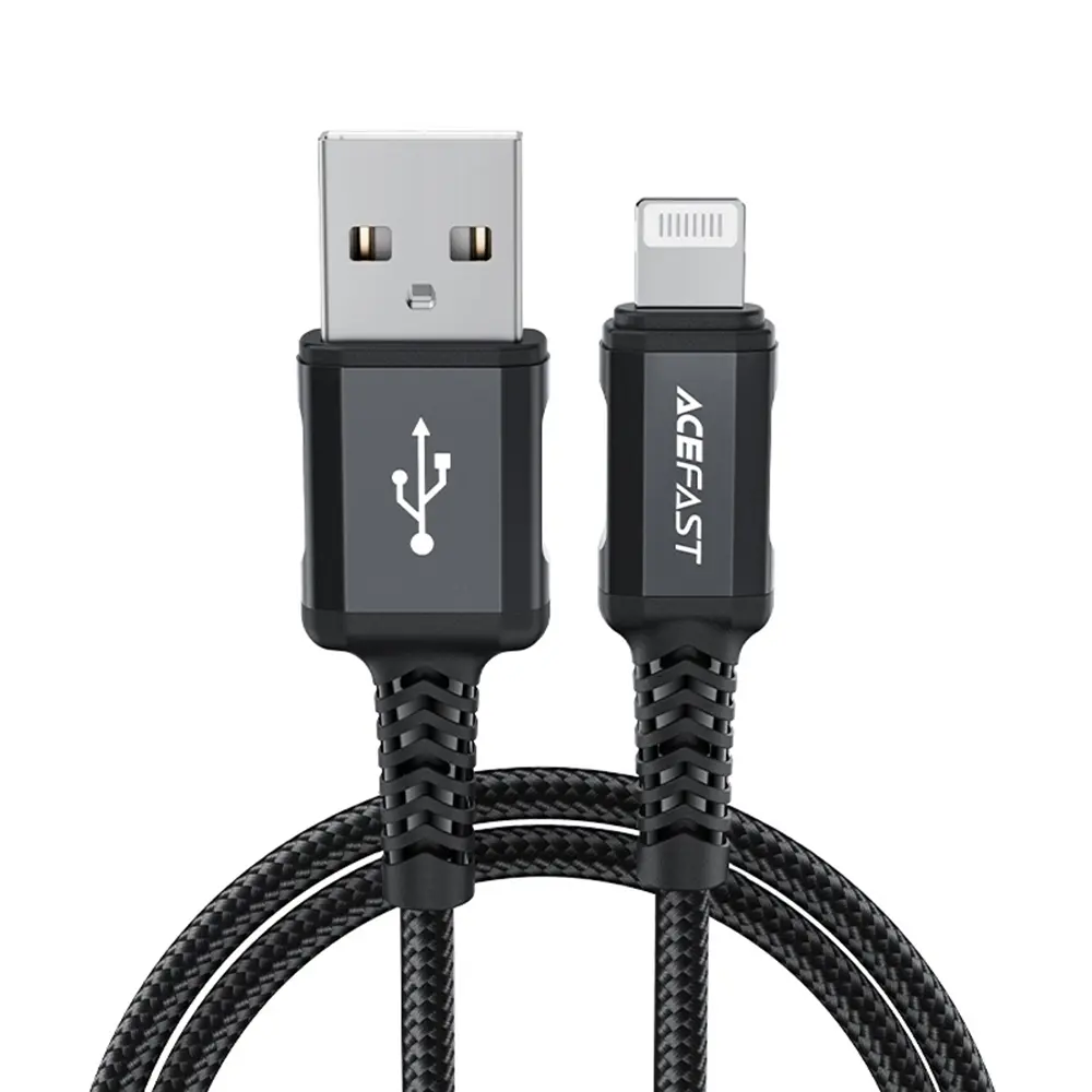 Acefast Datový kabel C4-02 Rychlé nabíjení USB na Lightning 1.8m černý
