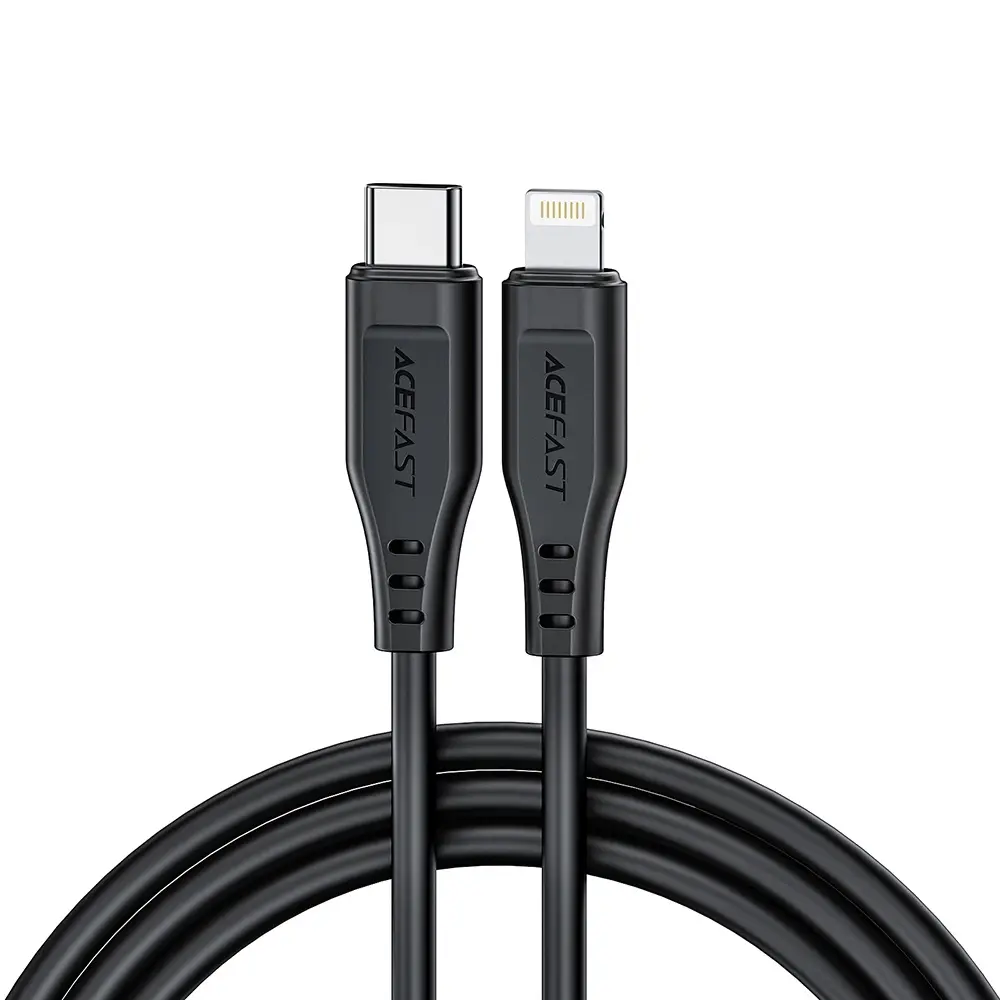 Acefast Datový kabel C3-01 Type-C na Lightning 30W 3A Rychlé nabíjení 1.2m černý