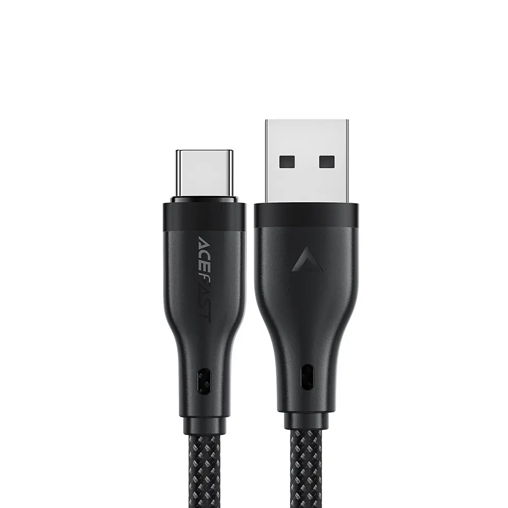 Acefast Data Cable C8-04 Rychlonabíjecí USB na Type-C 3A Nylon 1.2m černý