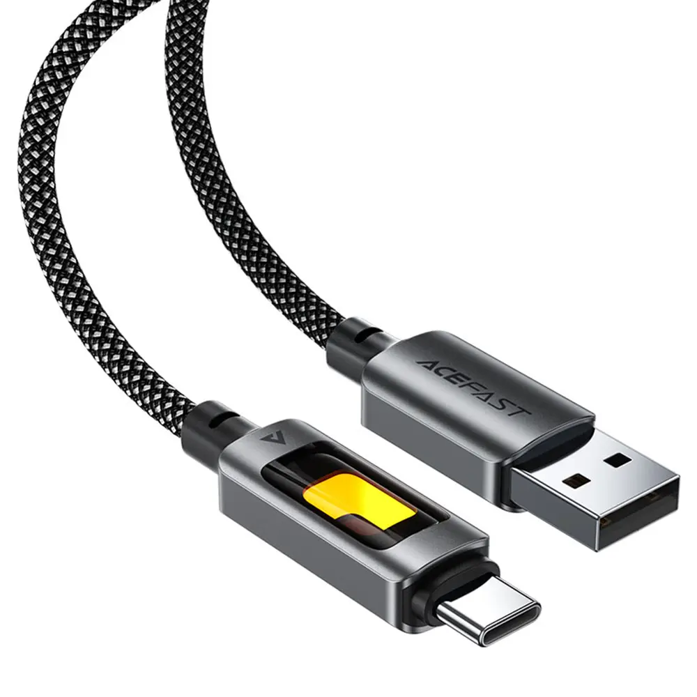 Acefast Datový kabel C21-04 Rychlé nabíjení USB na Type-C 1.2m černý