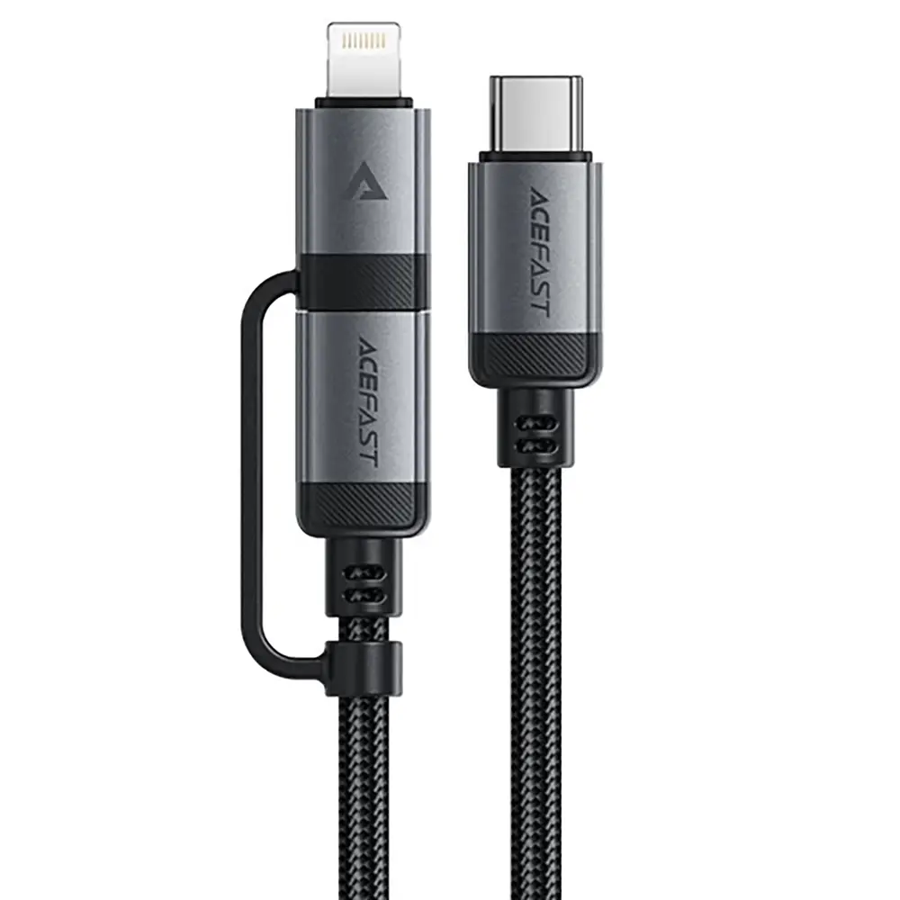 Acefast Data Cable C20-01 USB-C na Type-C Lightning 60W rychlé nabíjení odolný proti ohybu MFi certifikovaný 1.2m černý