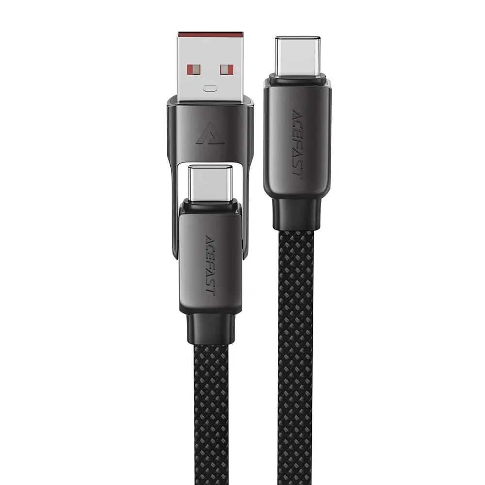 Acefast Datový kabel C13-05 Rychlonabíjecí Type-C na USB Type-C 0.2m černý