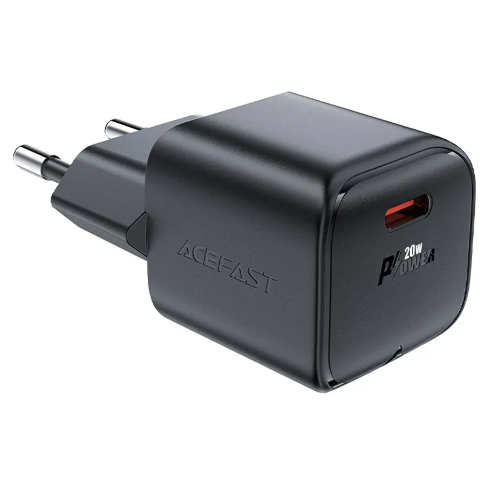 Acefast Wall Charger Mini A73 GaN technologie PD20W malý design černá