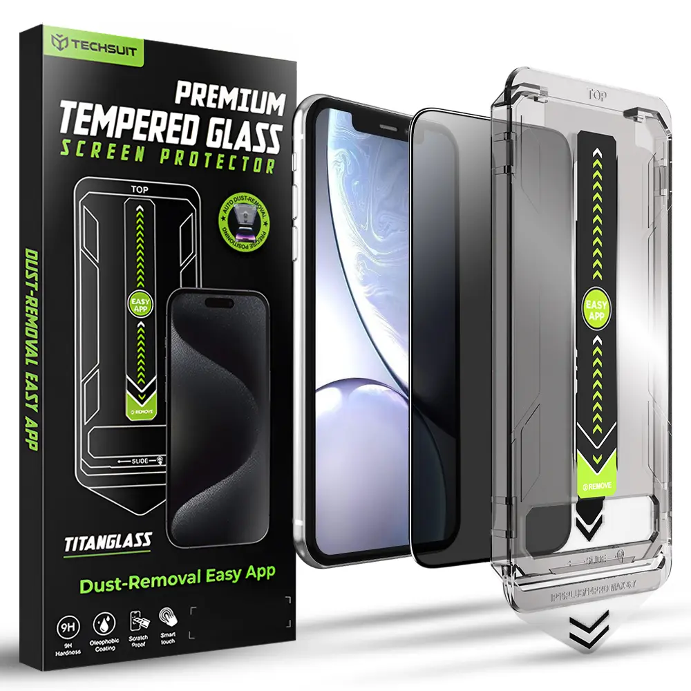 Techsuit TitanGlass FullCover pro iPhone XR iPhone 11 Privacy černá