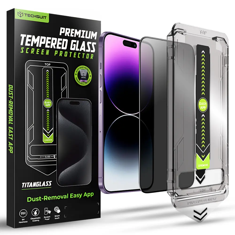 Techsuit TitanGlass FullCover iPhone 14 Pro Max Privacy černá