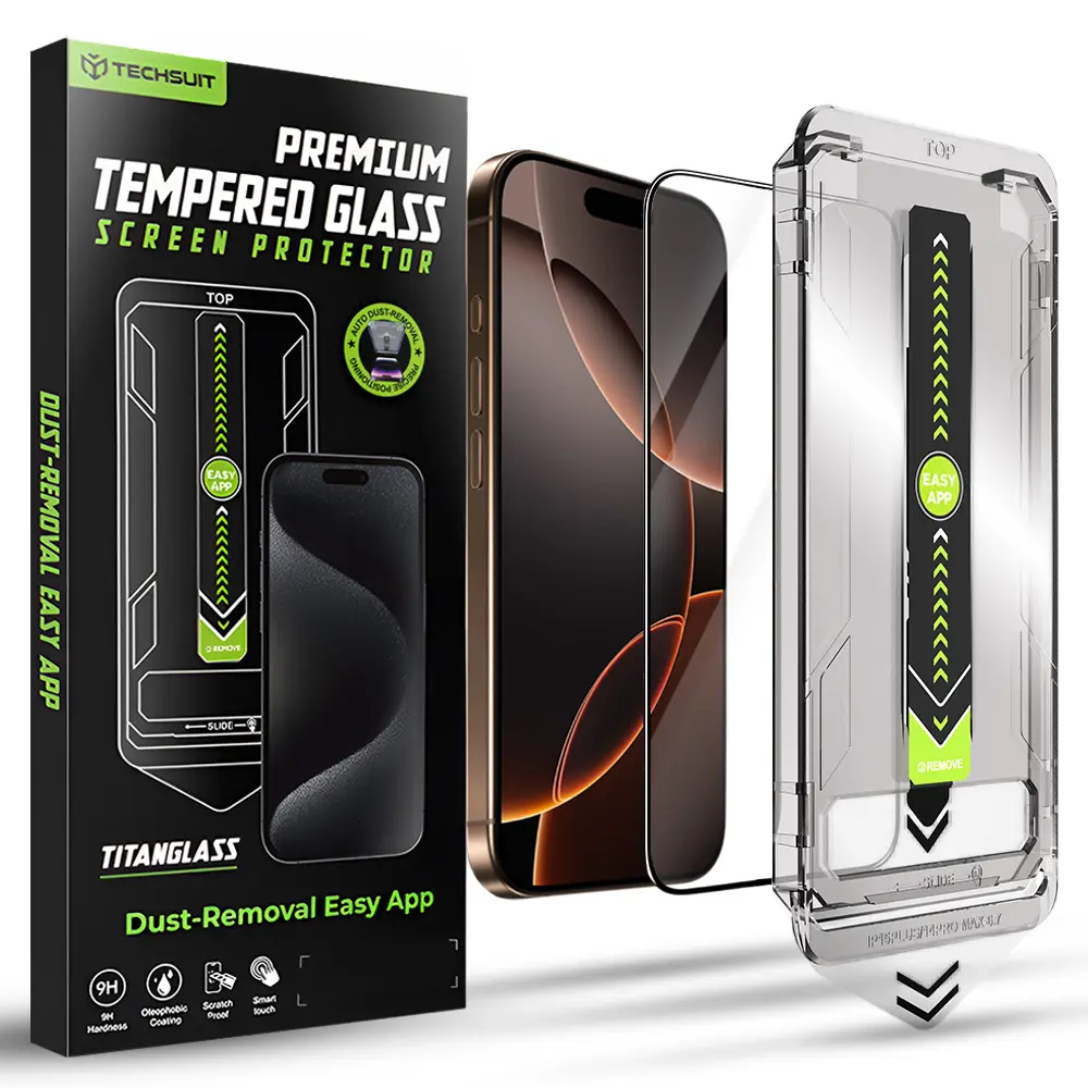 Techsuit TitanGlass FullCover pro iPhone 16 Pro iPhone 17 černá