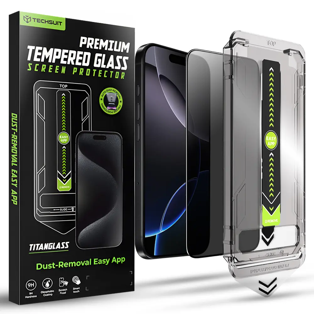 Techsuit TitanGlass FullCover iPhone 16 Pro Max Privacy černá