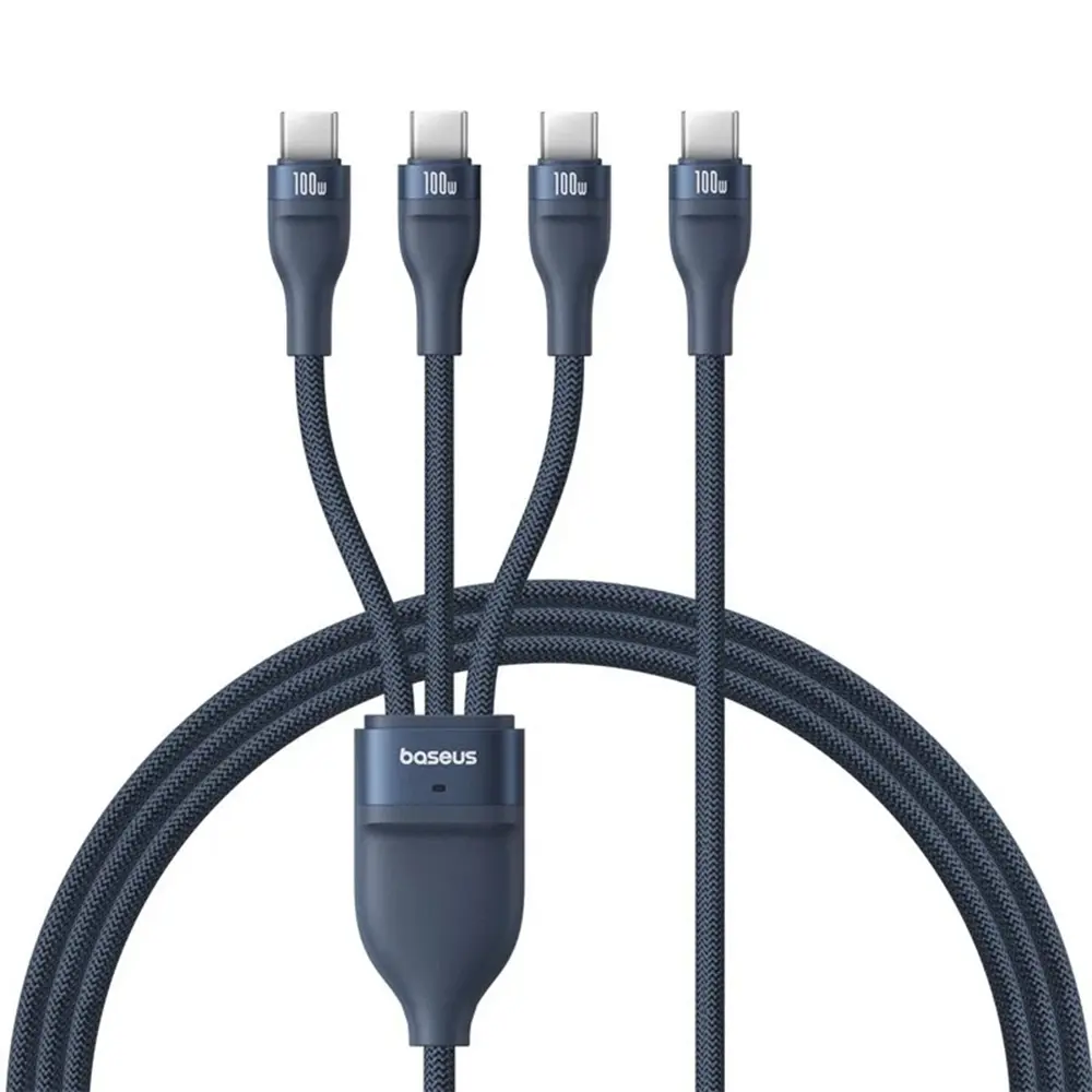 Baseus Data Cable Flash Series 3 USB-C na 3x Type-C 1.5m modrá