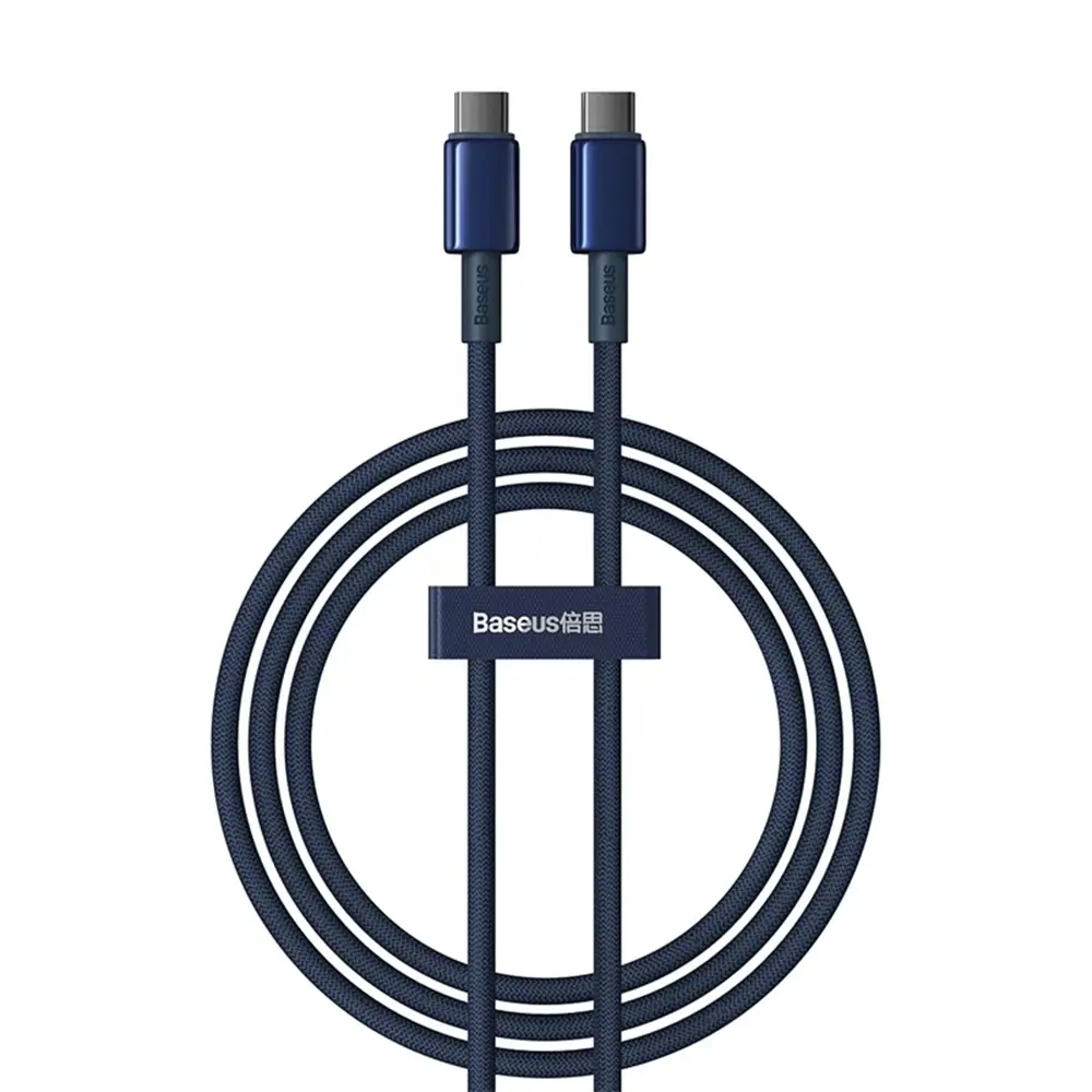 Baseus Data Cable Tungsten Gold Type-C na Type-C 100W 2m tmavě modrá