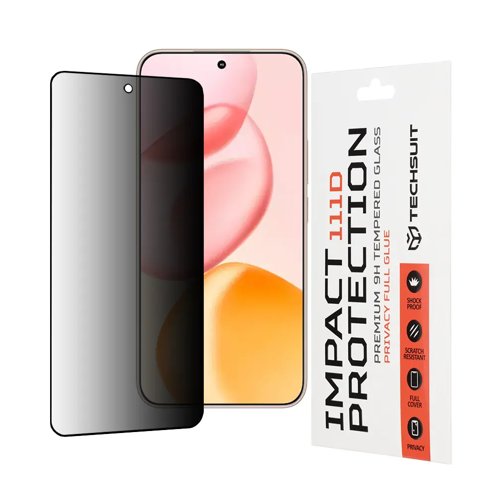 Ochranné sklo Techsuit 111D Privacy Full Glue Honor 400 černé