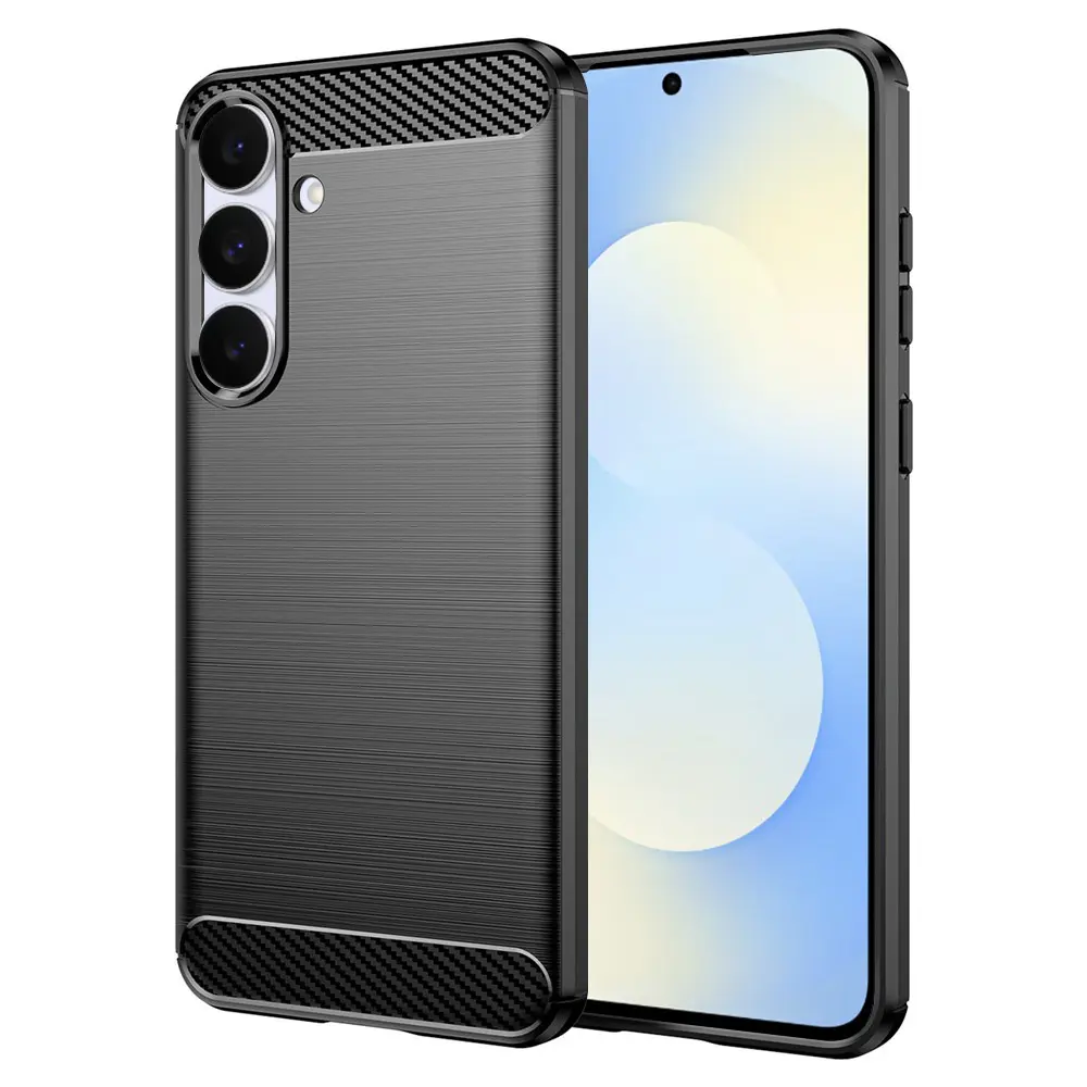 Techsuit Carbon Silicone pro Samsung Galaxy S25 FE černý