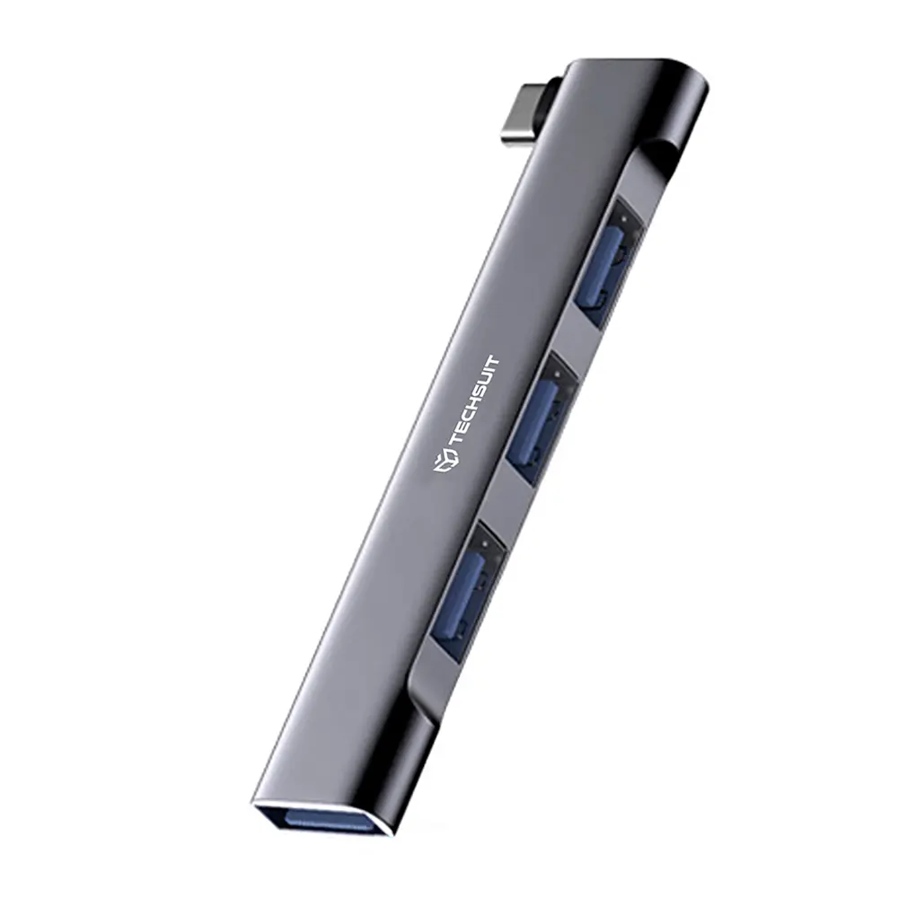 Techsuit Docking Station ZenithDock 4 v 1 (H13) USB-C na 3x USB 2.0 1x USB 3.0 šedá