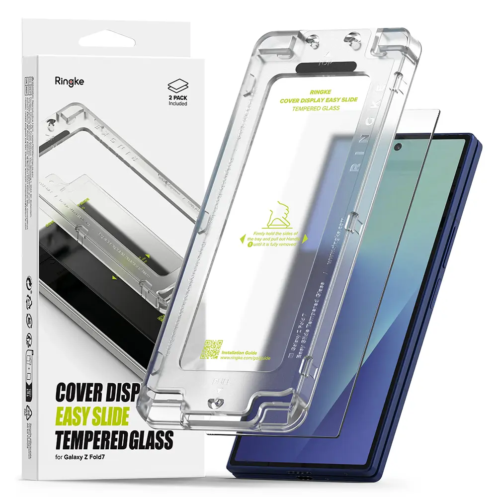 Ringke kryt displeje Easy Slide tvrzené sklo (2 ks) Samsung Galaxy Z Fold7 čirý