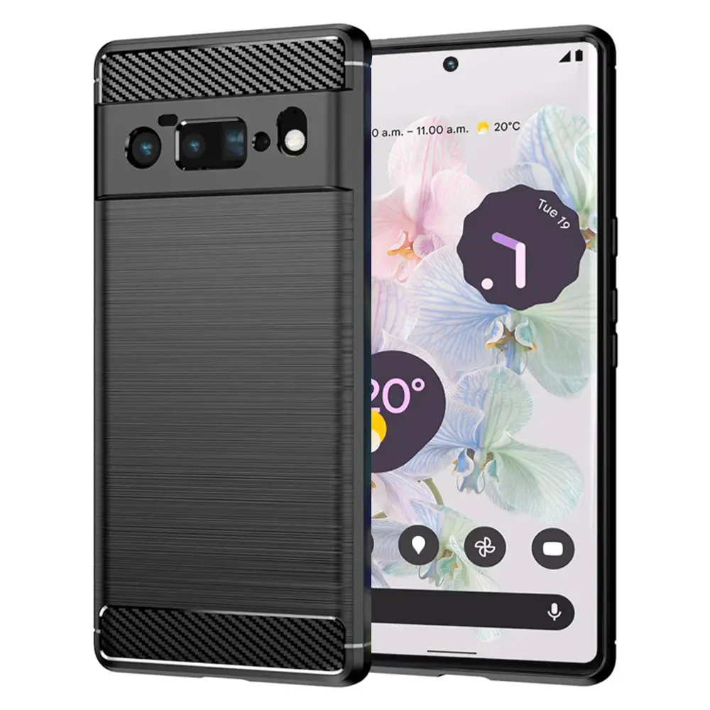 Techsuit Carbon Silicone pro Google Pixel 6 Pro černý