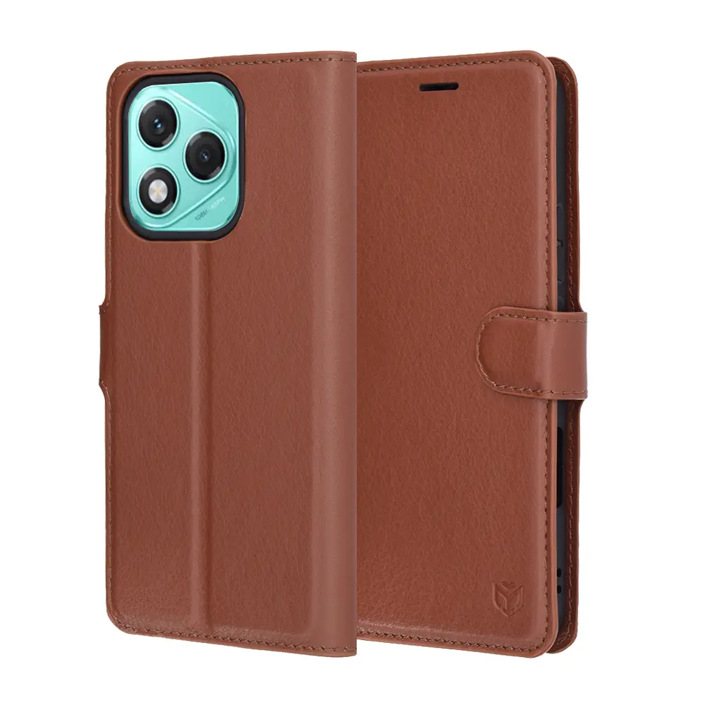 Kožené pouzdro Techsuit Honor 400 Lite hnědé