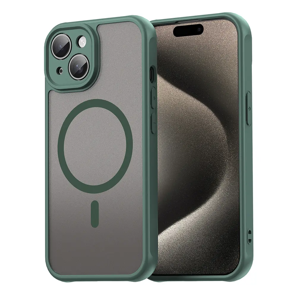 Techsuit HaloFrost II MagSafe pro iPhone 15 zelená
