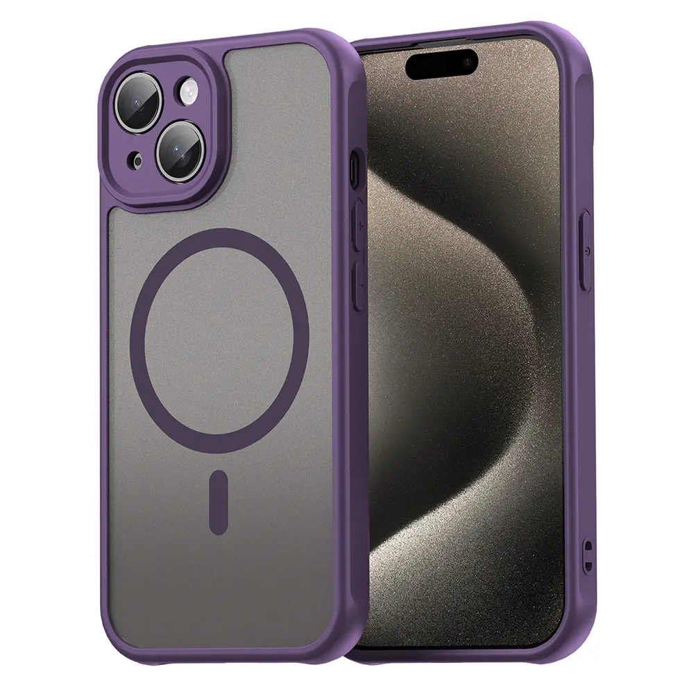 Techsuit HaloFrost II MagSafe pro iPhone 15 fialová