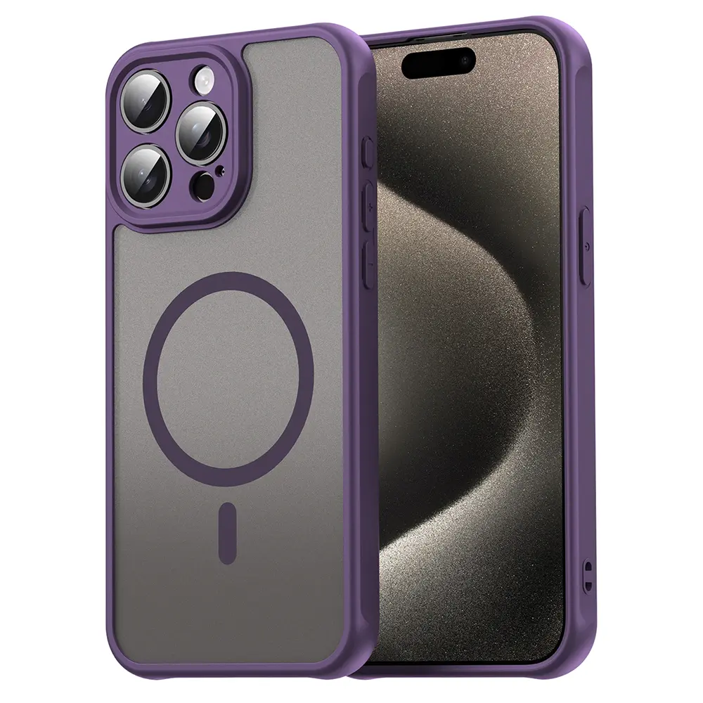 Techsuit HaloFrost II MagSafe pro iPhone 15 Pro fialová