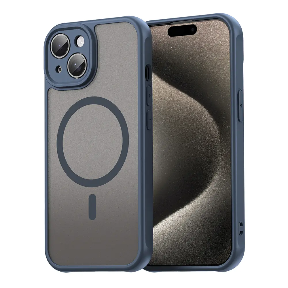 Techsuit HaloFrost II MagSafe pro iPhone 15 Plus námořnická modrá