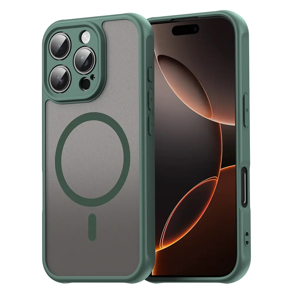 Techsuit HaloFrost II MagSafe pro iPhone 16 Pro zelený