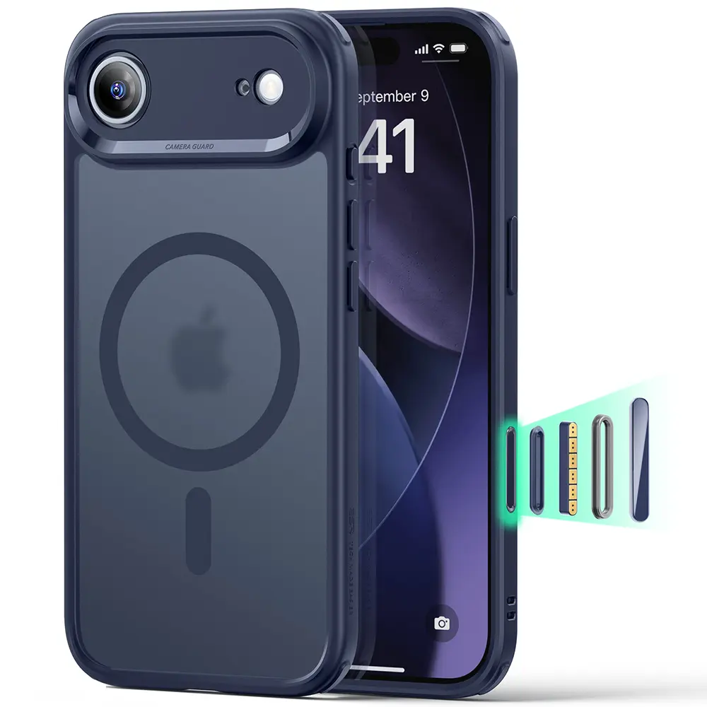 ESR Classic Hybrid HaloLock pro iPhone 17 Air v matné modré