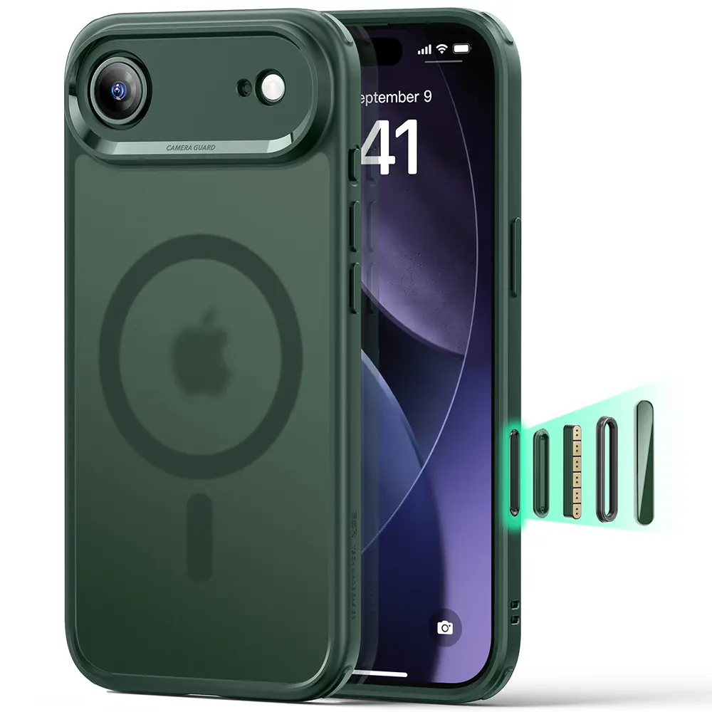 ESR Classic Hybrid HaloLock pro iPhone 17 Air Zelená Mlha