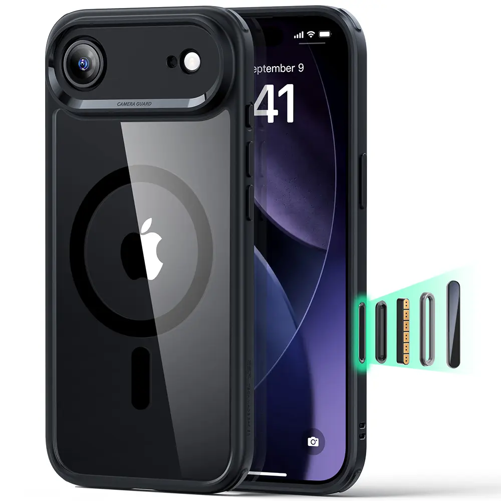 ESR Classic Hybrid HaloLock pro iPhone 17 Air čirý černý