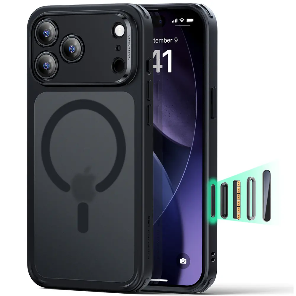 ESR Classic Hybrid HaloLock pro iPhone 17 Pro v matné černé