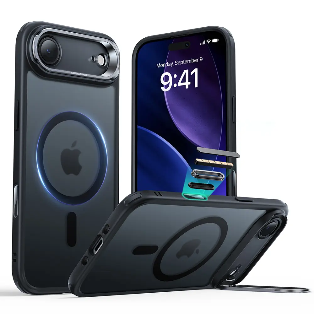 ESR Classic Hybrid HaloLock Kickstand pro iPhone 17 Air v matné černé