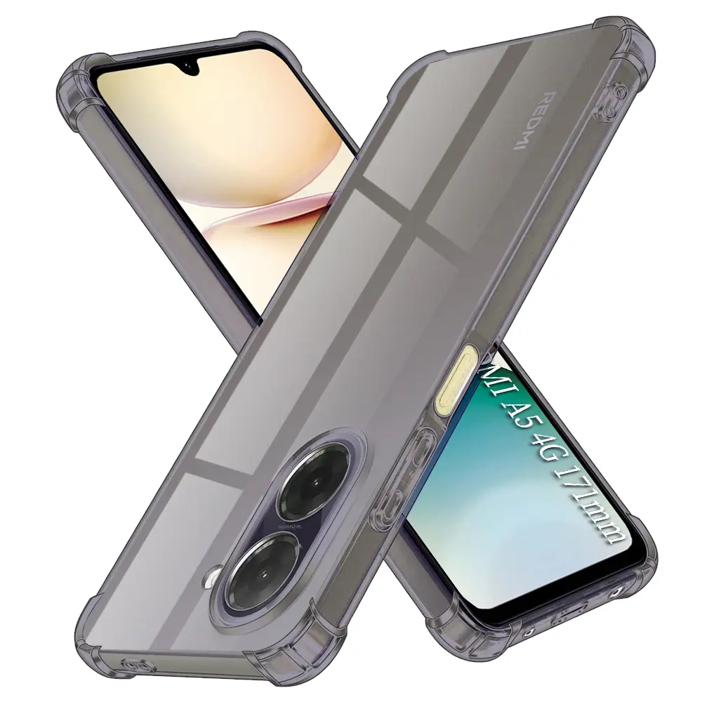 Techsuit nárazuvzdorný průhledný silikon Xiaomi Redmi A5 4G standard kouřově černý