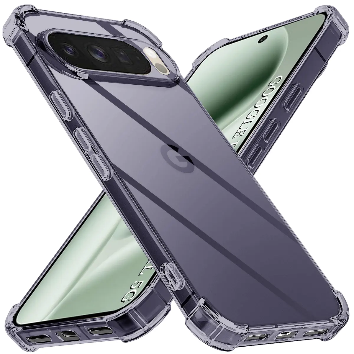 Techsuit nárazuvzdorný průhledný silikon Google Pixel 10 Pro XL kouřově černý