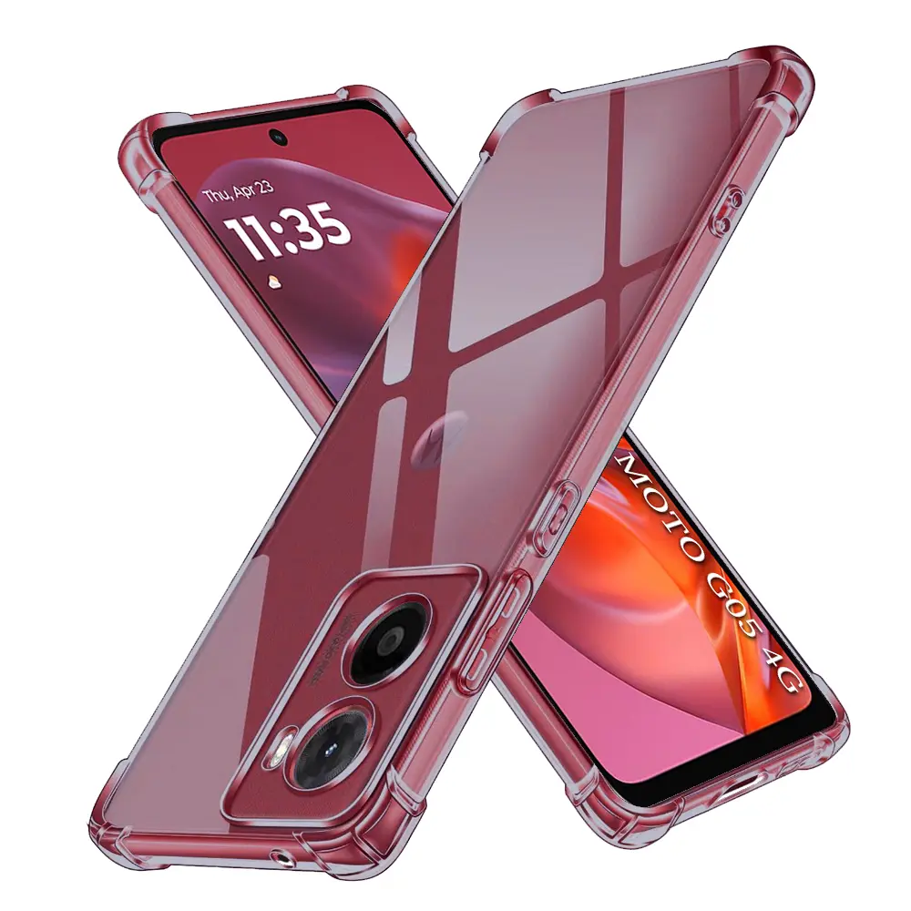 Techsuit Shockproof průhledný silikon Motorola Moto G05 E15 kouřově černý