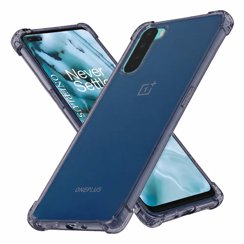Techsuit nárazuvzdorný průhledný silikon OnePlus Nord 5G kouřově černý