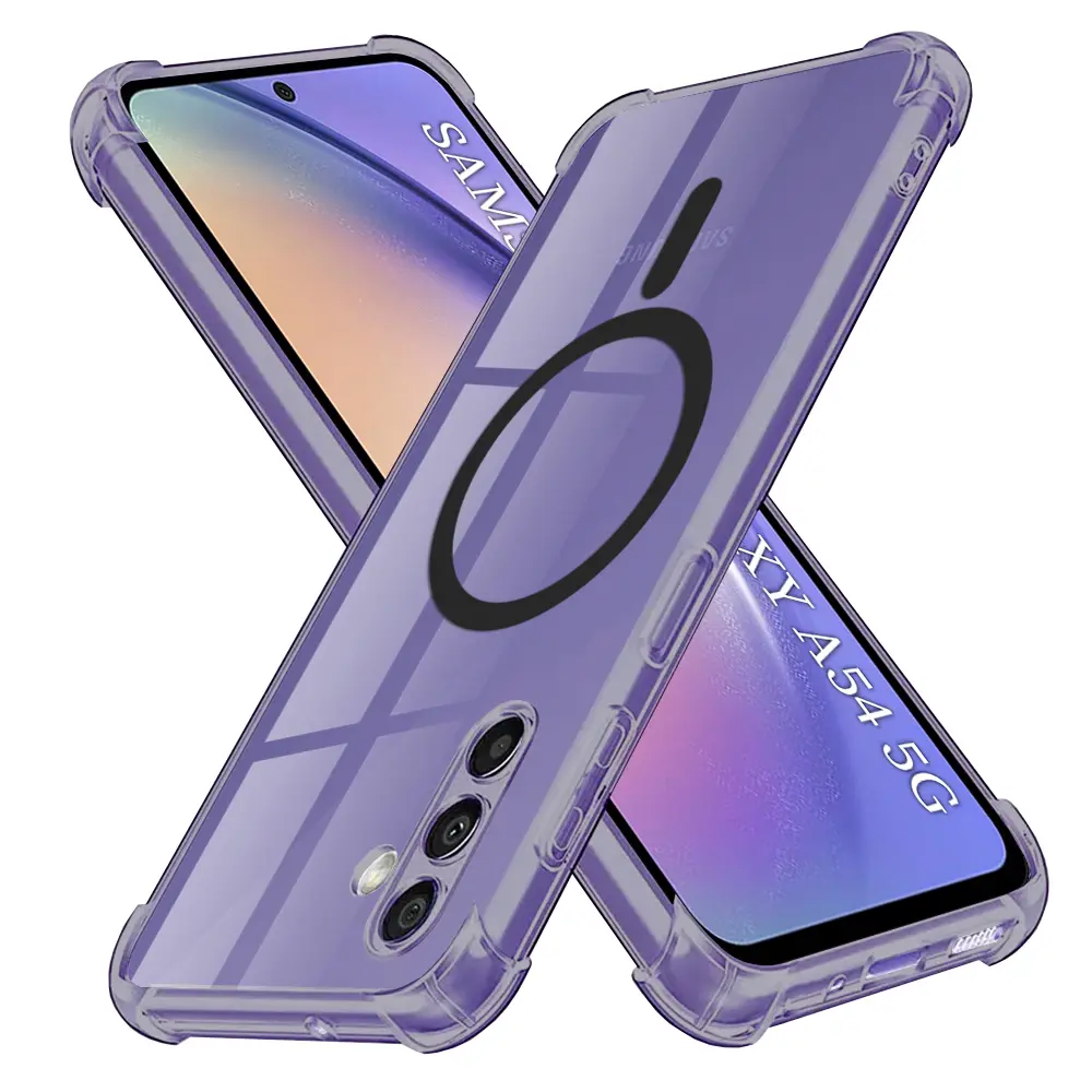 Techsuit - Shockproof Clear Silicone MagSafe kryt na Samsung Galaxy A54 - kouřově černý