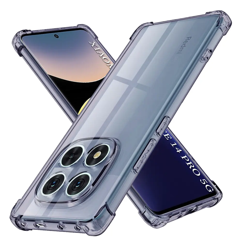 Techsuit Shockproof průhledný silikon Xiaomi Redmi Note 14 Pro 5G Poco X7 kouřově černý