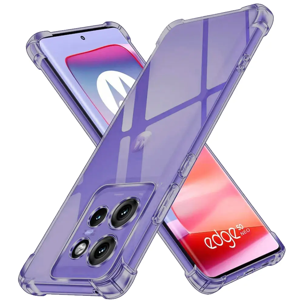Techsuit nárazuvzdorný průhledný silikon Motorola Edge 50 Neo Edge 60 Neo Motorola ThinkPhone 25 kouřově černá