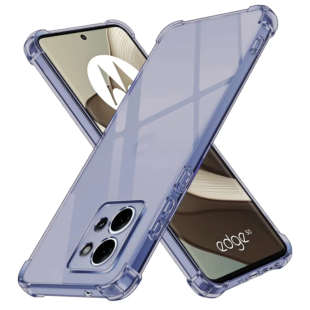 Techsuit Shockproof průhledný silikon Motorola Edge 50 kouřově černá