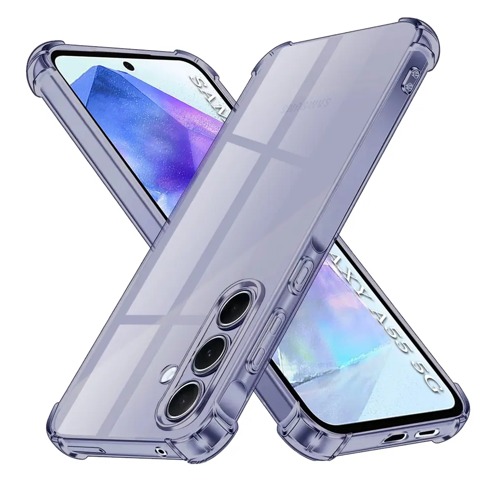 Techsuit Shockproof průhledný silikon Samsung Galaxy A55 5G kouřově černý