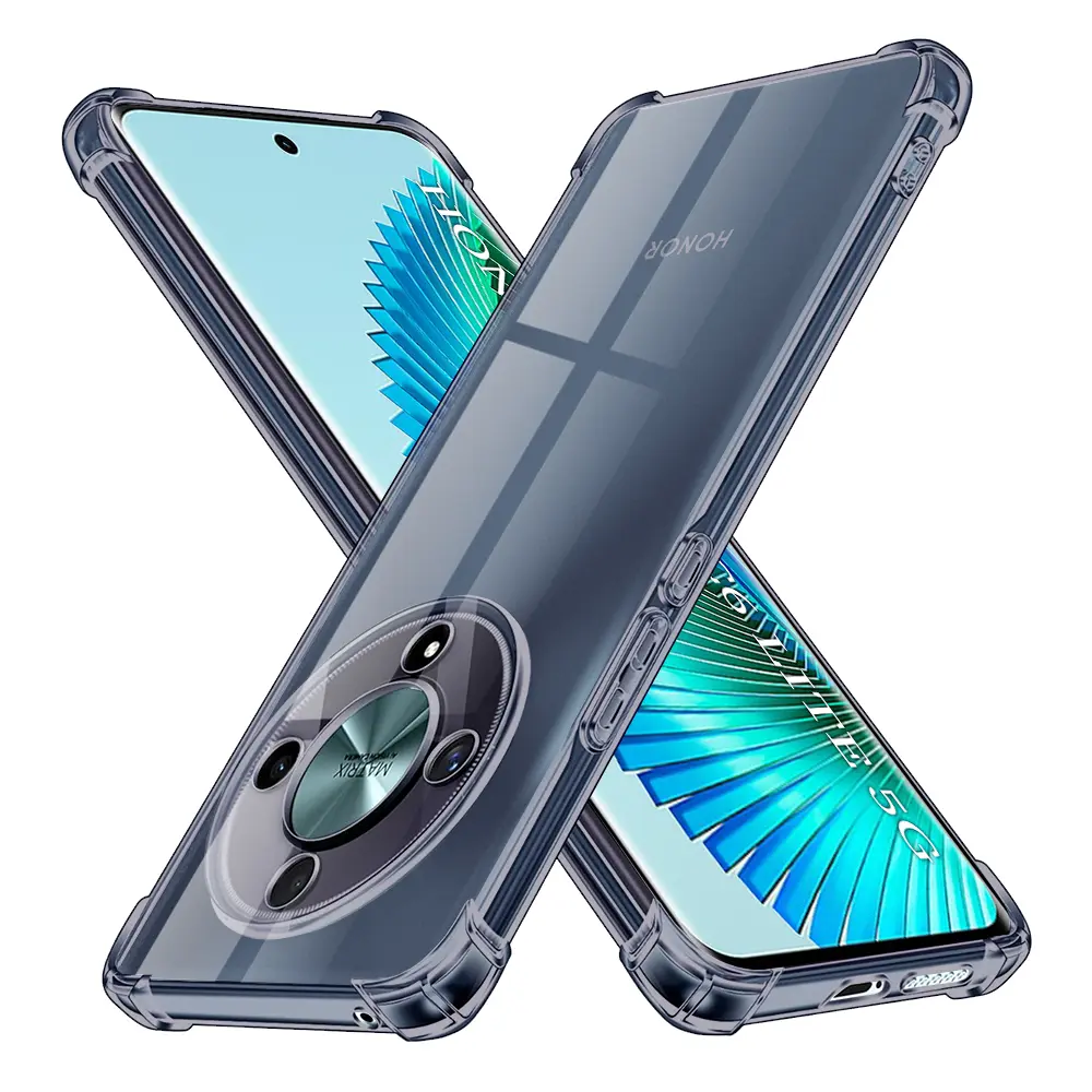 Techsuit Shockproof průhledný silikon Honor Magic6 Lite kouřově černý
