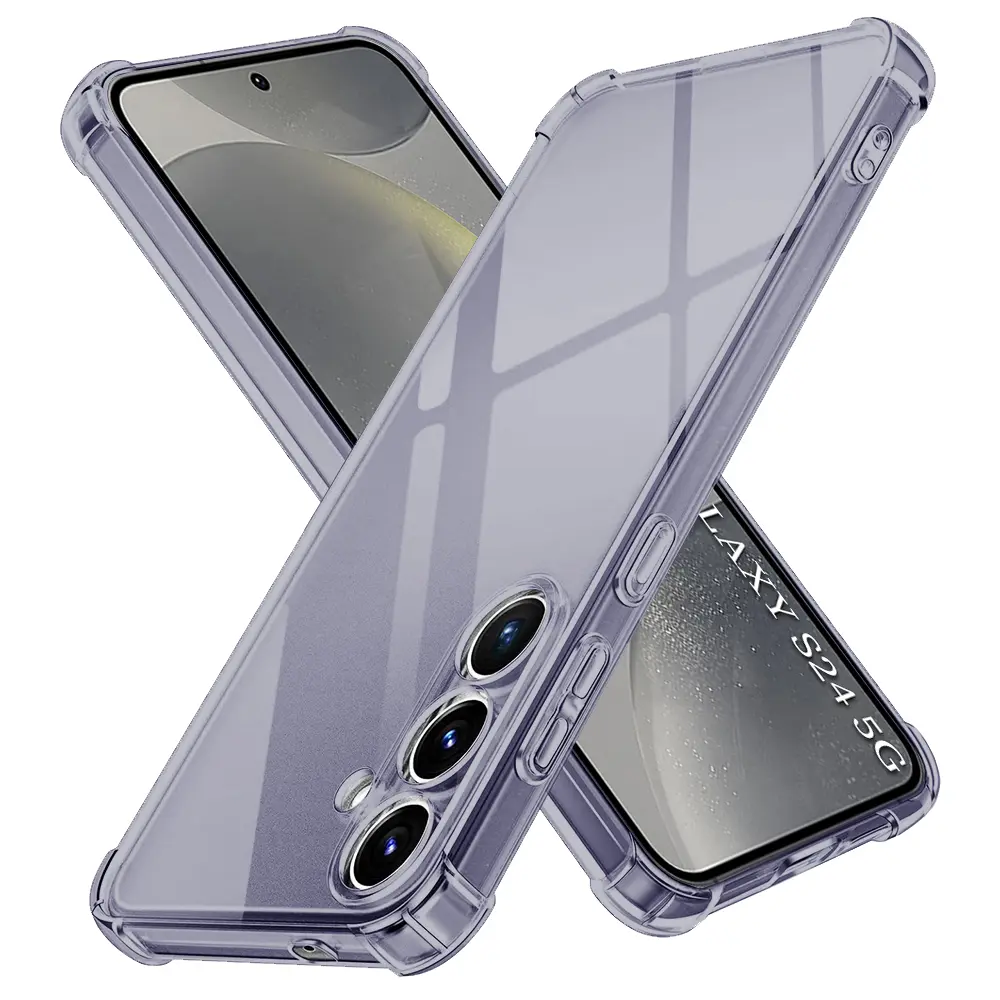 Techsuit nárazuvzdorný průhledný silikon Samsung Galaxy S24 kouřově černý