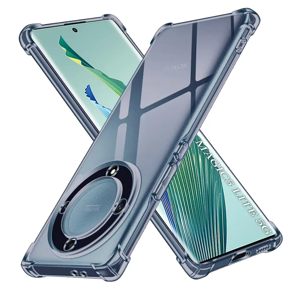 Techsuit Shockproof průhledný silikon Honor Magic5 Lite kouřově černý