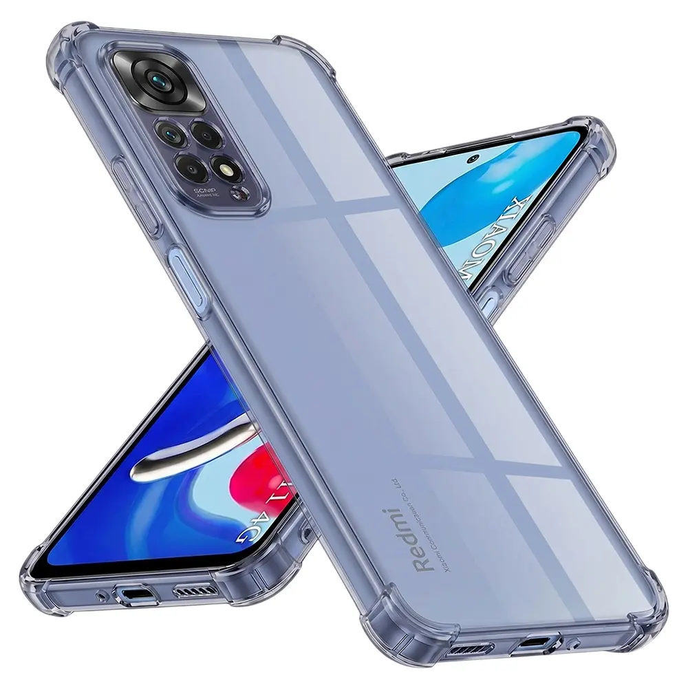 Techsuit Shockproof průhledný silikon Xiaomi Redmi Note 11/11S kouřově černý