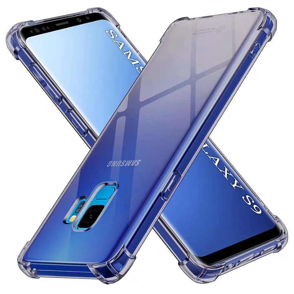 Techsuit Shockproof průhledný silikon Samsung Galaxy S9 kouřově černý